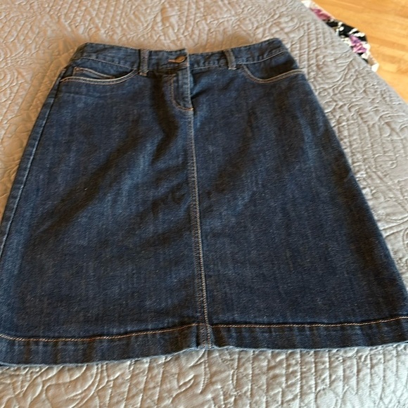 Boden Denim skirt size 6 Long US 22 Long 30” waist 88 cotton 12 elastaine - Picture 1 of 6